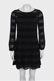 Fitted mesh dress with tag