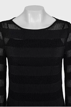 Fitted mesh dress with tag