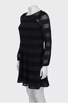 Fitted mesh dress with tag