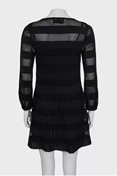 Fitted mesh dress with tag