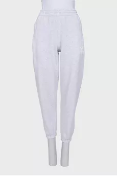Grey sports tapered trousers