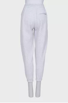 Grey sports tapered trousers