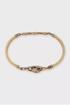 Gold bracelet with links