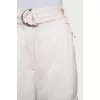 Satin wide-leg trousers with patch pockets