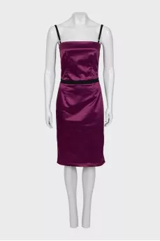 Sleeveless satin dress