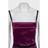 Сатиновое платье без рукавов