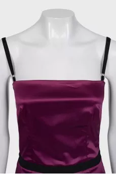 Sleeveless satin dress