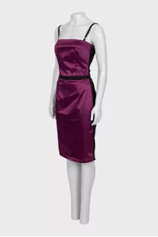 Sleeveless satin dress