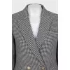 Black and white houndstooth print jacket