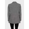 Black and white houndstooth print jacket
