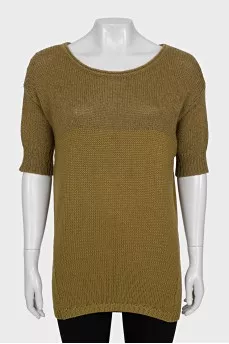 Green knitted T-shirt