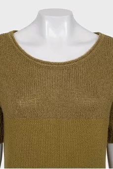 Green knitted T-shirt