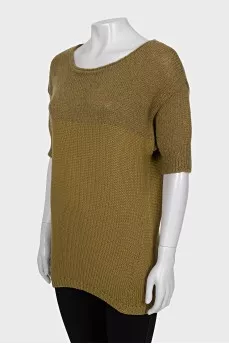 Green knitted T-shirt