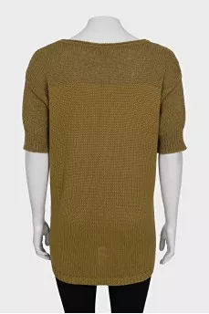 Green knitted T-shirt
