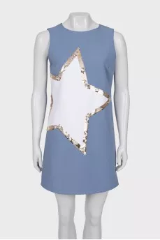 Sleeveless straight dress with tag