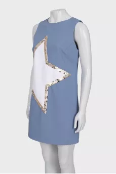 Sleeveless straight dress with tag