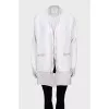 White oversized cardigan