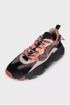 Combined sneakers with a mesh upper