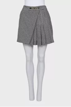 Houndstooth print skort