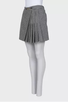 Houndstooth print skort
