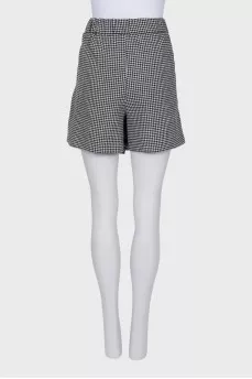 Houndstooth print skort