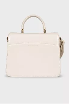 Leather bag with gold decor