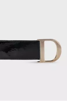 Patent leather wide belt