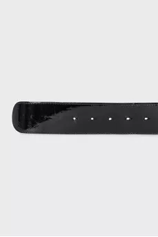 Patent leather wide belt