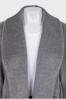 Gray short pile jacket