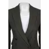 Double-breasted fitted jacket with pockets