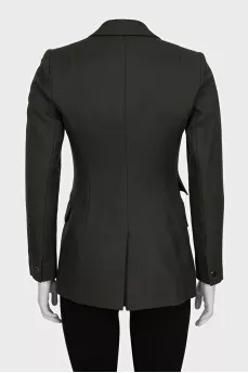 Double-breasted fitted jacket with pockets