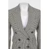 Double-breasted jacket in houndstooth print
