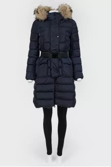 A down jacket for zipper and buttons