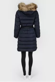 A down jacket for zipper and buttons