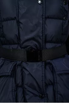A down jacket for zipper and buttons