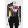 Cropped jacket made of multi-colored leather