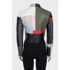 Cropped jacket made of multi-colored leather