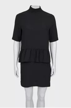 Black dress with a frill