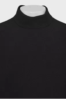 Black dress with a frill