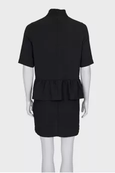 Black dress with a frill