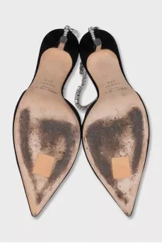 Saeda suede shoes with rhinestones
