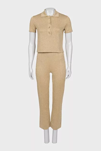 Golden suit with trousers