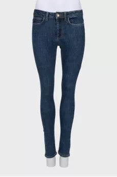 Blue skinny fit jeans with sequins
