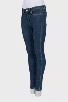 Blue skinny fit jeans with sequins