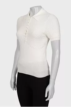 White slim-fit t-shirt