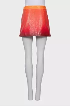 Gradient print mini skirt