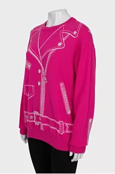 Pink jumper with a print