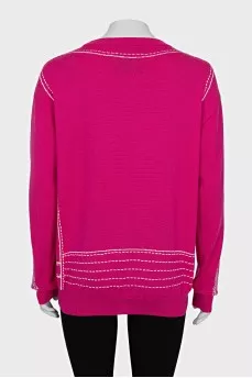 Pink jumper with a print