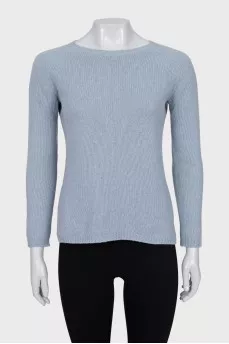 Knitted blue sweater