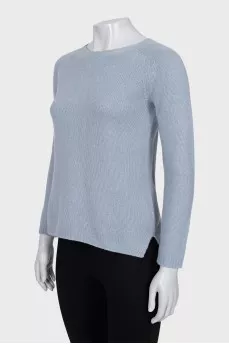 Knitted blue sweater